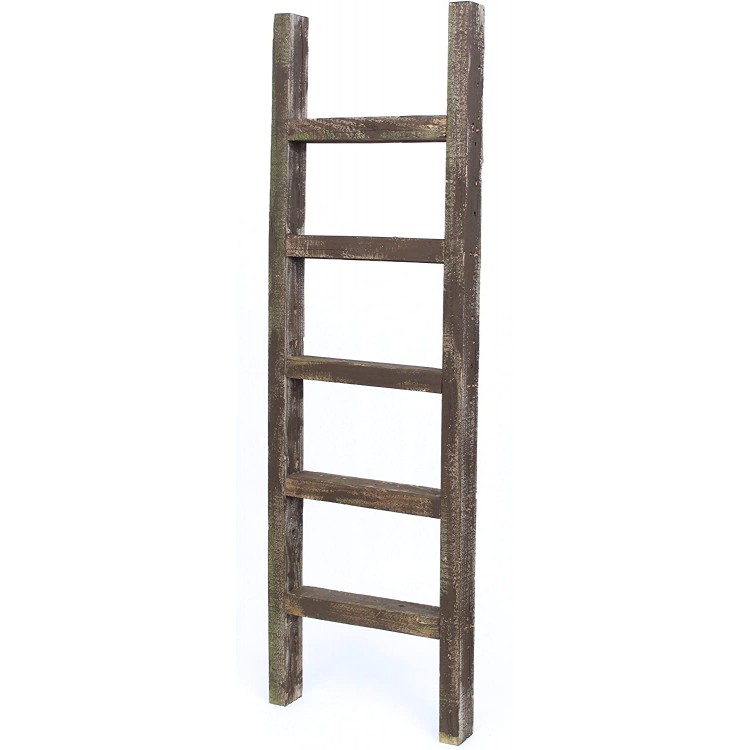 BarnwoodUSA Rustic Farmhouse Decorative Ladder Our 4ft 2x3 Ladder can be Mounted Horizontally or Vertically | Crafted from 100% Recycled and Reclaimed Wood | No Assembly Required | Brown
