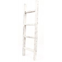 BarnwoodUSA Rustic Farmhouse Decorative Ladder Our 4ft 2x3 Ladder can be Mounted Horizontally or Vertically | Crafted from 100% Recycled and Reclaimed Wood | No Assembly Required | White