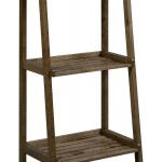 Contemporary Home Living 42.25" Antique Chestnut Brown 3-Tier Ladder Multipurpose Shelf