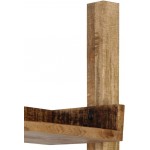 OUSEE Ladder Shelf Brown 29.5"x14.6"x80.7" Solid Mango Wood